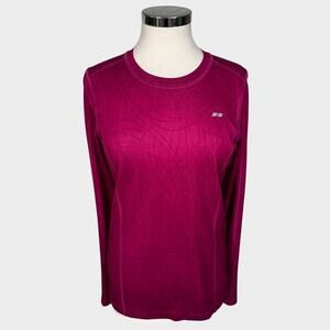 Koppen Medium Womenns Long Sleeve Purple Shirt 100% Polyester